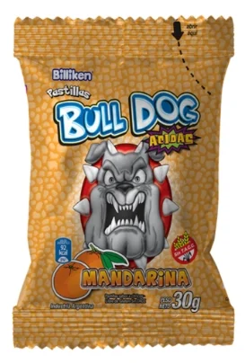 BULL DOG PASTILLAS MANDARINA X 12 UN.