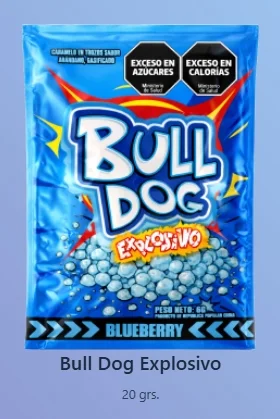 BULL DOG CARAMELOS EXPLOSIVOS TIRA X 10 UN.