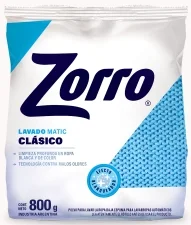ZORRO JABON EN POLVO CLASICO MATIC X 800 GRS.