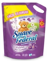 SUAVE FEDERAL SUAVIZANTE VIOLETAS DE CAMPO DOY PACK X 3 LTS.