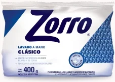ZORRO JABON EN POLVO CLASICO REGULAR X 400 GRS.