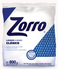 ZORRO JABON EN POLVO CLASICO REGULAR X 800 GRS.