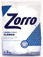 ZORRO JABON EN POLVO CLASICO REGULAR X 3 KGRS.