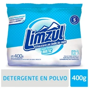 LIMZUL JABON EN POLVO MATIC X 400 GRS.