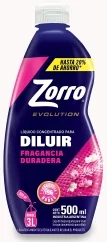 ZORRO LIQUIDO P/DILUIR FRAGANCIA DURADERA X 500 ML.
