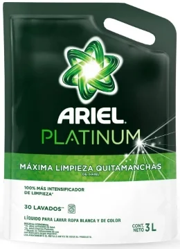 ARIEL LIQUIDO PLATINUM D. PACK X 3 LTS.