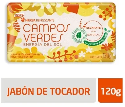 CAMPOS VERDES JABON ENERGIA DEL SOL X 120 GRS.