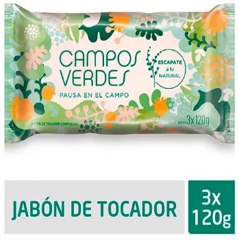 CAMPOS VERDES JABON PAUSA EN EL CAMPO PACK X 3 UN.