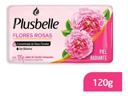 PLUSBELLE JABON FLORES ROSAS X 120 GRS.