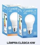 CANDELA LAMPARAS LED LUZ CALIDA X 10 W. X 5 UN.